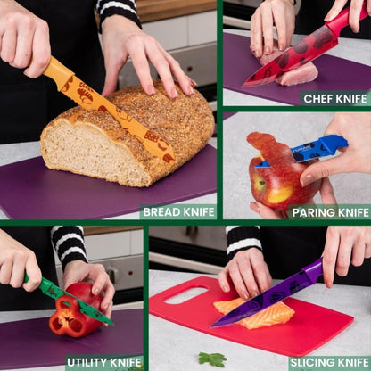 5-Piece Granite Non-Stick Kitchen Knife Set, Nuovva