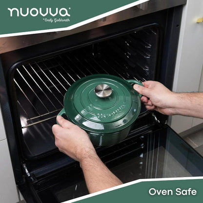 Enamelled Cast Iron Dutch Oven Casserole Pot (22cm, 24cm, 28cm & 30cm), Nuovva
