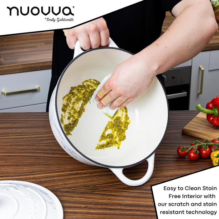 Enamelled Cast Iron Dutch Oven Casserole Pot, Nuovva