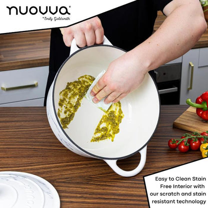 Enamelled Cast Iron Dutch Oven Casserole Pot, Nuovva