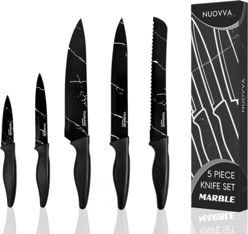 5-Piece Granite Non-Stick Kitchen Knife Set, Nuovva