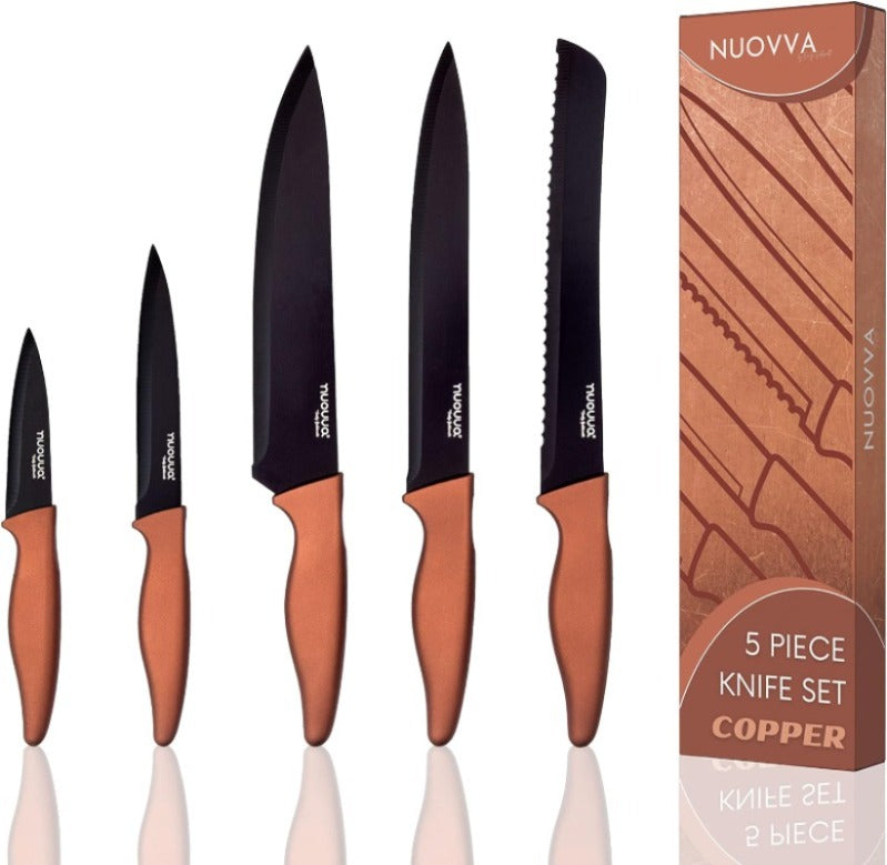 5-Piece Granite Non-Stick Kitchen Knife Set, Nuovva
