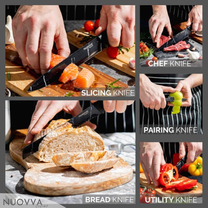 5-Piece Granite Non-Stick Kitchen Knife Set, Nuovva