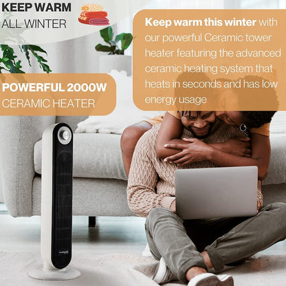 Electric Tower Fan Heater