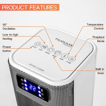 Energy Efficient Electric Heater with  Fireplace Display