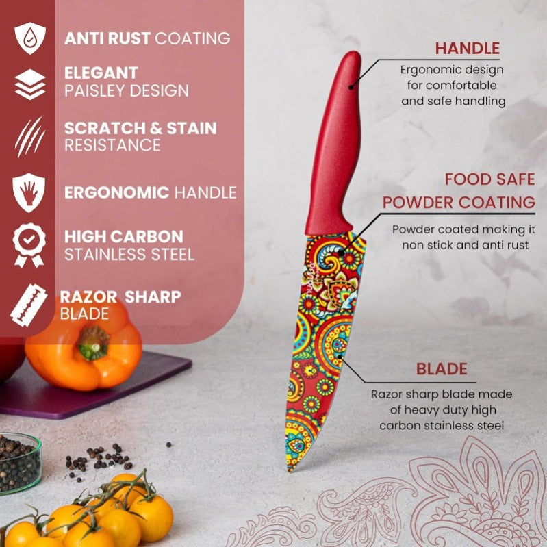 5-Piece Granite Non-Stick Kitchen Knife Set, Nuovva