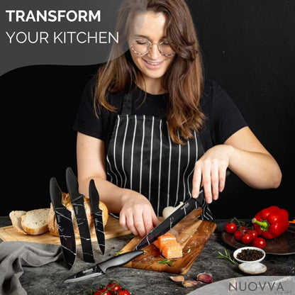 5-Piece Granite Non-Stick Kitchen Knife Set, Nuovva