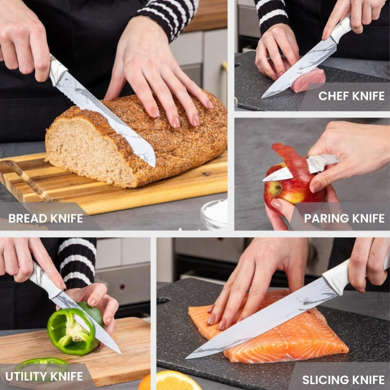 5-Piece Non-Stick Kitchen Knife Set, Nuovva