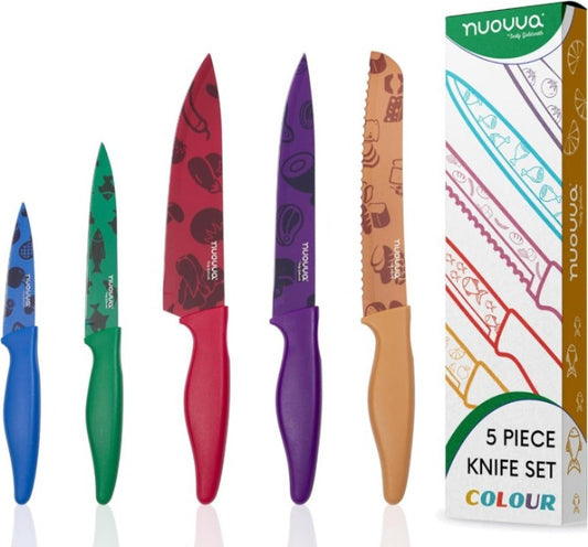 5-Piece  Non-Stick Kitchen Knife Set, Nuovva
