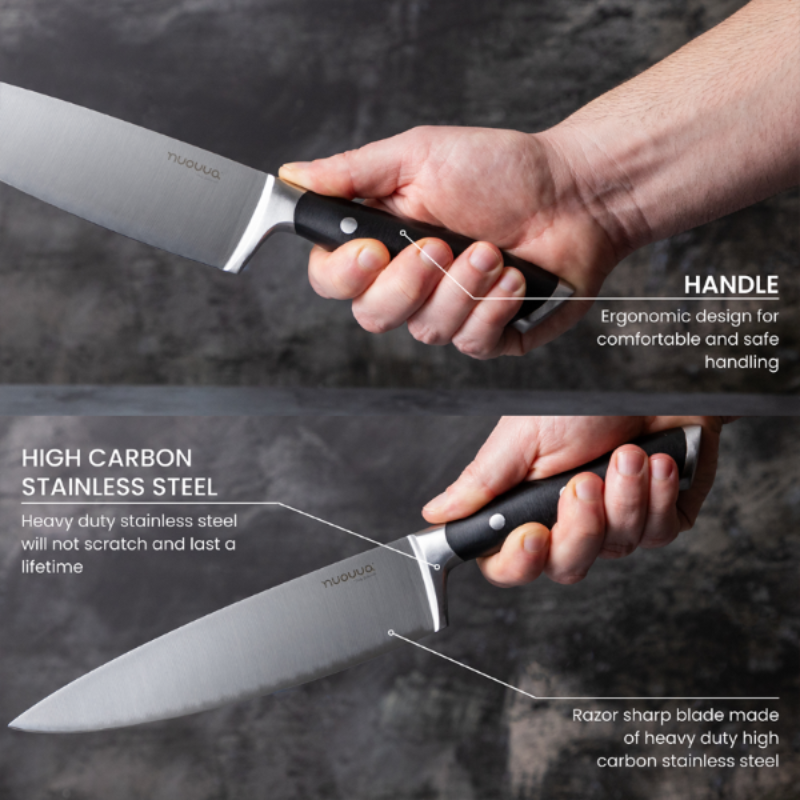 Professional High Carbon Steel Kitchen Knives (Single Knives & Sets), Nuovva