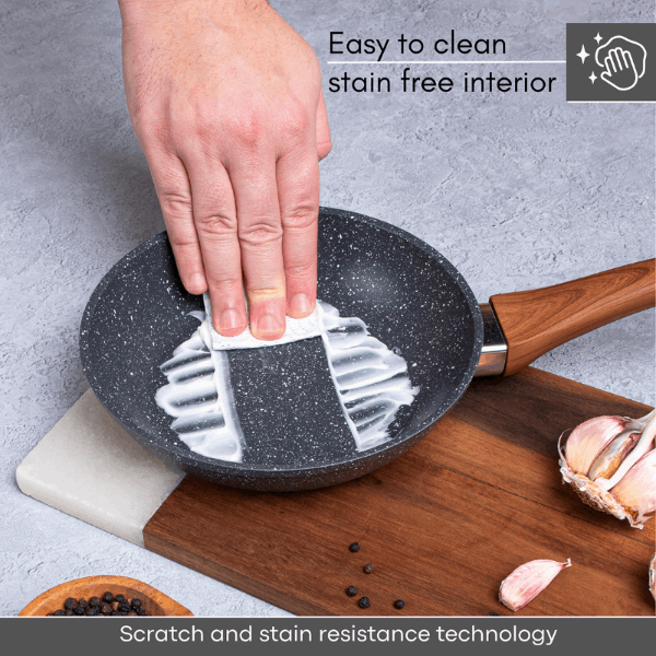 18cm Marble Granite Non-Stick Frying Pan, Nuovva