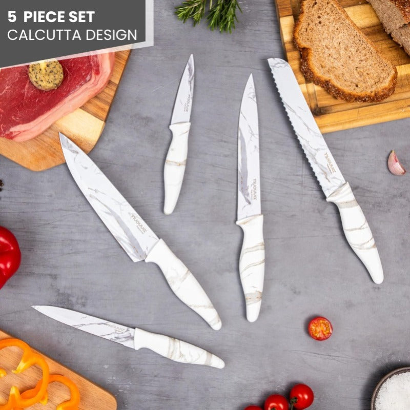 5-Piece Non-Stick Kitchen Knife Set, Nuovva