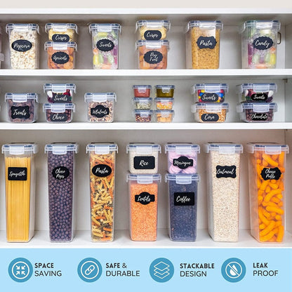 14-Piece Airtight Kitchen Food Storage Container Set, Nuovva