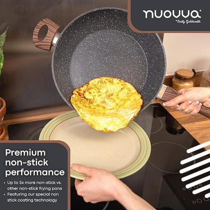 28cm Non-Stick Sauté Pan with Glass Lid, Nuovva
