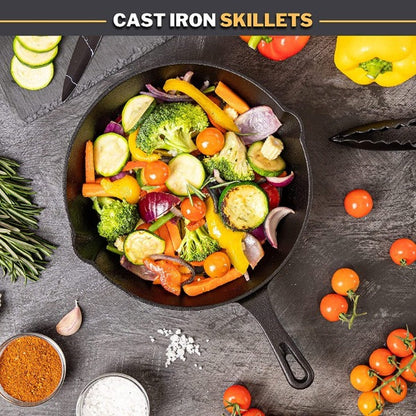 Pre-Seasoned Cast Iron Skillet - 8 inch (20cm)