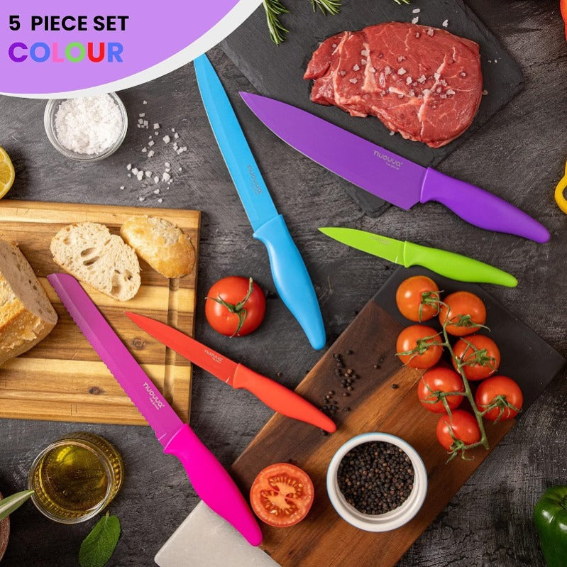 5-Piece Granite Non-Stick Kitchen Knife Set, Nuovva