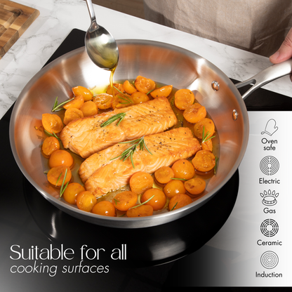 2-Piece Stainless Steel Frying Pan Set, Nuovva