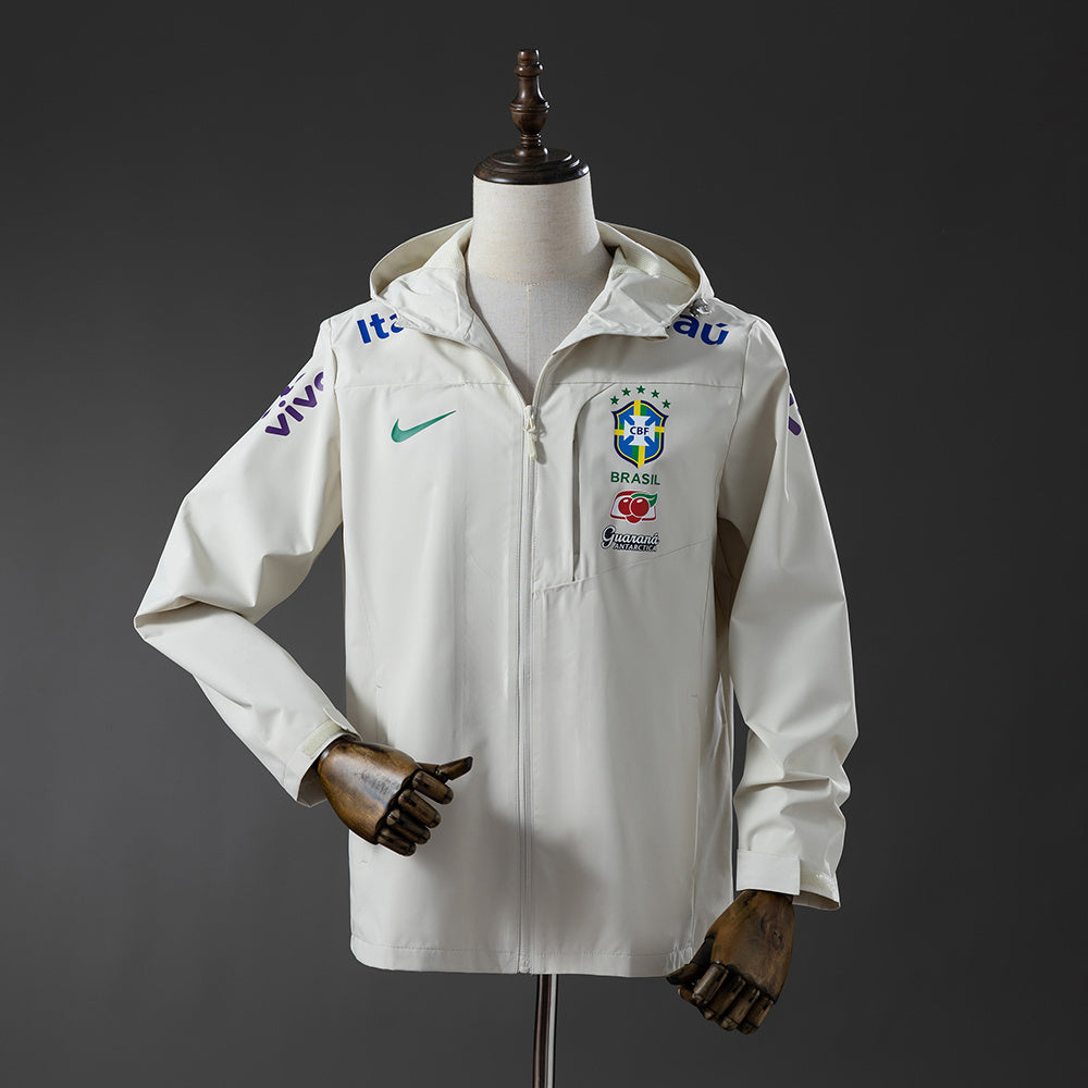 Brazil white  windbreaker Jacket