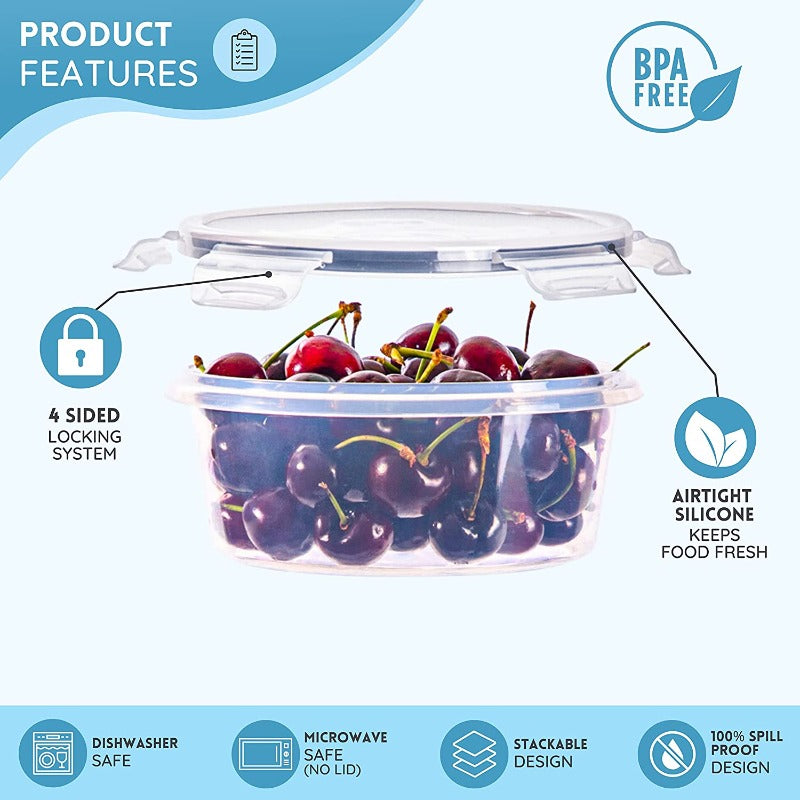 Airtight Food Storage Container Set (8, 12, 20 & 30 Piece), Nuovva