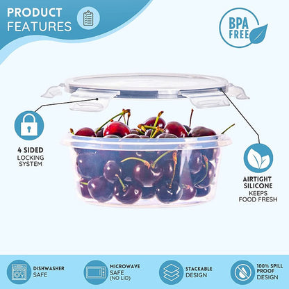8-Piece Airtight Food Storage Container Set, Nuovva