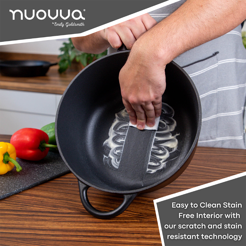 Enamelled Cast Iron Dutch Oven Casserole Pot, Nuovva