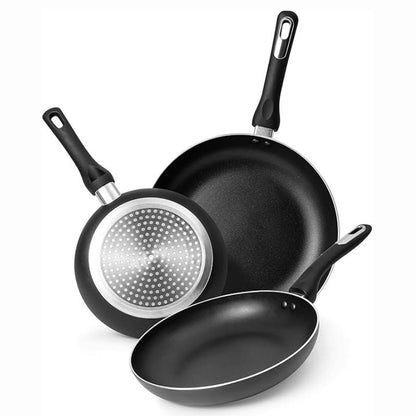 3-Piece Non-Stick Frying Pan Set (20cm, 24cm & 28cm), Nuovva