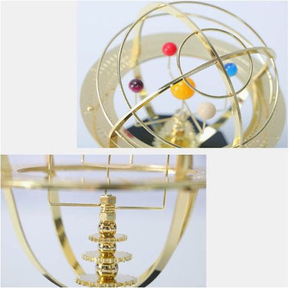 Essantials | Grand Orrery Model Handcrafted Mechanical Brass Solar System Replica (5 Planets)