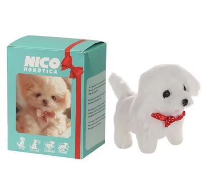Essantials | Nicoo Interactive Robot Puppy | Walks, Barks, Wags Tail | Plush, Battery-Operated Toy