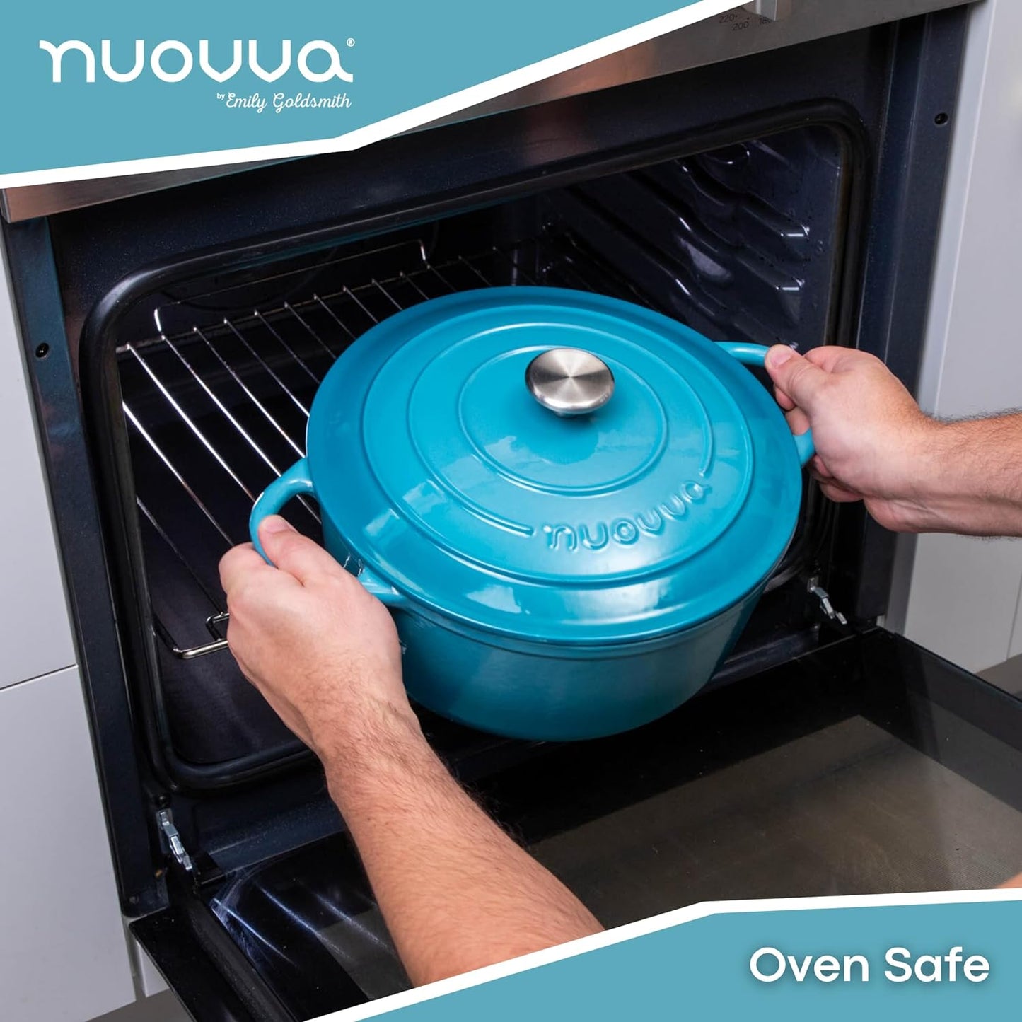 Enamelled Cast Iron Dutch Oven Casserole Pot, Nuovva