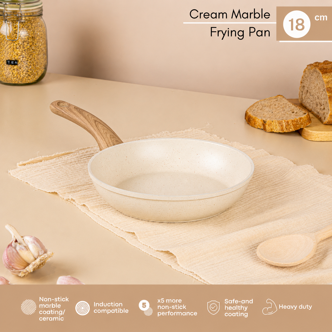 18cm Non-Stick Frying Pan, Nuovva