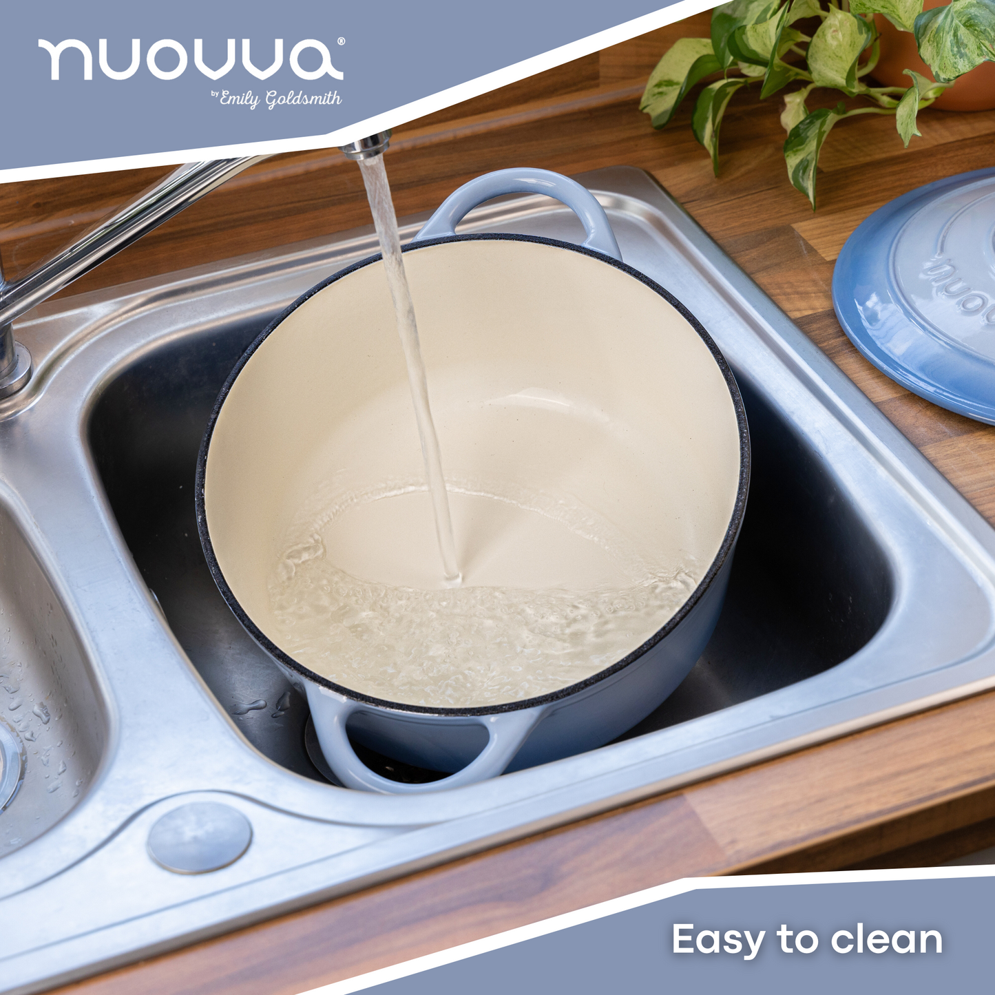 Enamelled Cast Iron Dutch Oven Casserole Pot, Nuovva