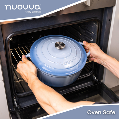 Enamelled Cast Iron Dutch Oven Casserole Pot (22cm, 24cm, 28cm & 30cm), Nuovva