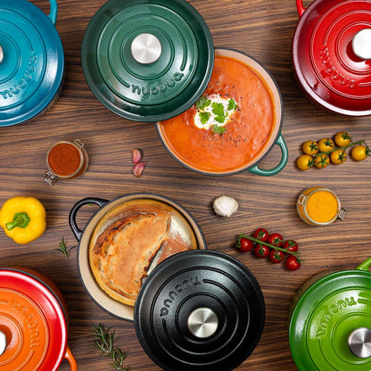 Enamelled Cast Iron Dutch Oven Casserole Pot, Nuovva