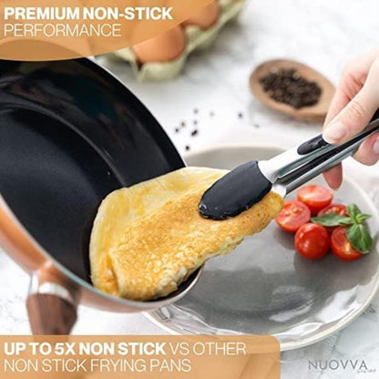 3-Piece Non-Stick Frying Pan Set (20cm, 24cm & 28cm), Nuovva