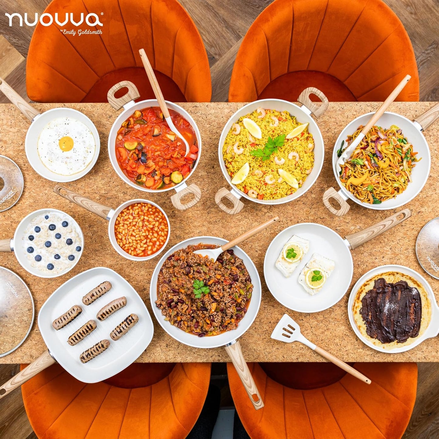 35-Piece Non-Stick Cookware & Kitchen Knife Set, Nuovva