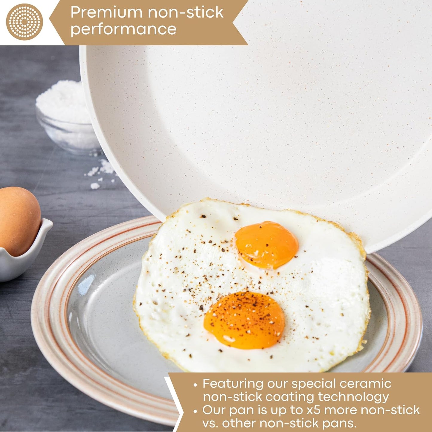 35-Piece Non-Stick Cookware & Kitchen Knife Set, Nuovva