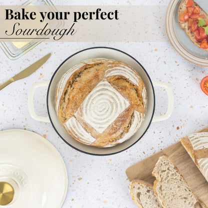 Enamelled Cast Iron Dutch Oven Bread Pot, Nuovva