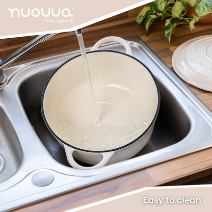 Enamelled Cast Iron Dutch Oven Casserole Pot, Nuovva