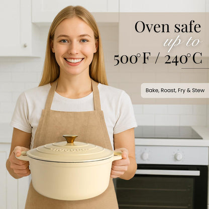 Enamelled Cast Iron Dutch Oven Casserole Pot, Nuovva