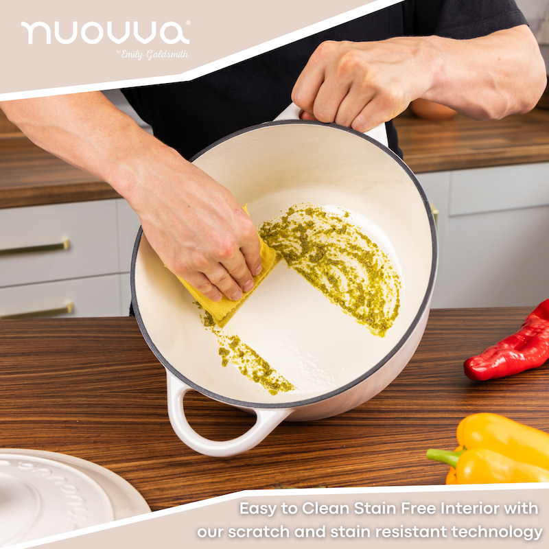 Enamelled Cast Iron Dutch Oven Casserole Pot, Nuovva