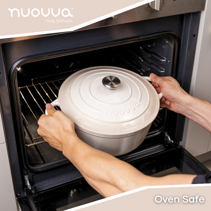 Enamelled Cast Iron Dutch Oven Casserole Pot (22cm, 24cm, 28cm & 30cm), Nuovva
