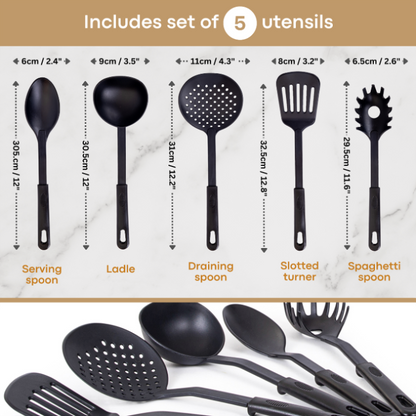 Kitchen Cookware Set of 5, 8, 15 & 35pcs with Lids - Multiple Colours