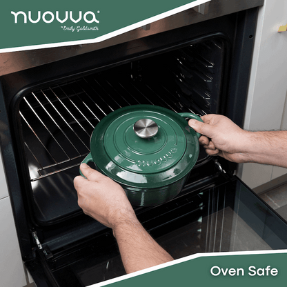 Enamelled Cast Iron Dutch Oven Casserole Pot (22cm, 24cm, 28cm & 30cm), Nuovva