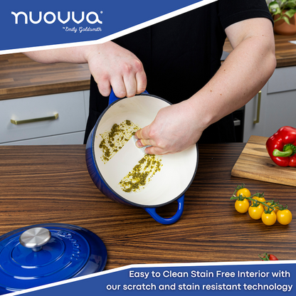 Enamelled Cast Iron Dutch Oven Casserole Pot, Nuovva