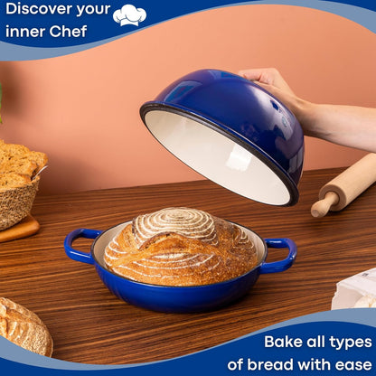 Enamelled Cast Iron Dutch Oven Bread Pot, Nuovva