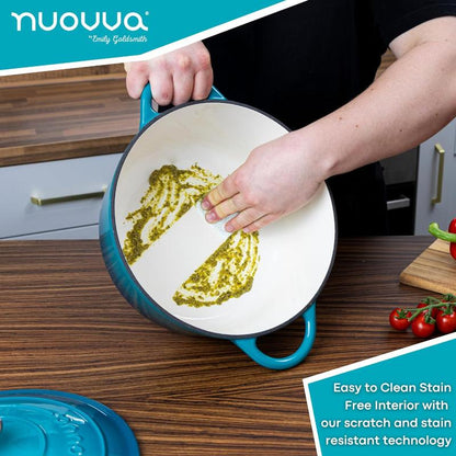 Enamelled Cast Iron Dutch Oven Casserole Pot, Nuovva