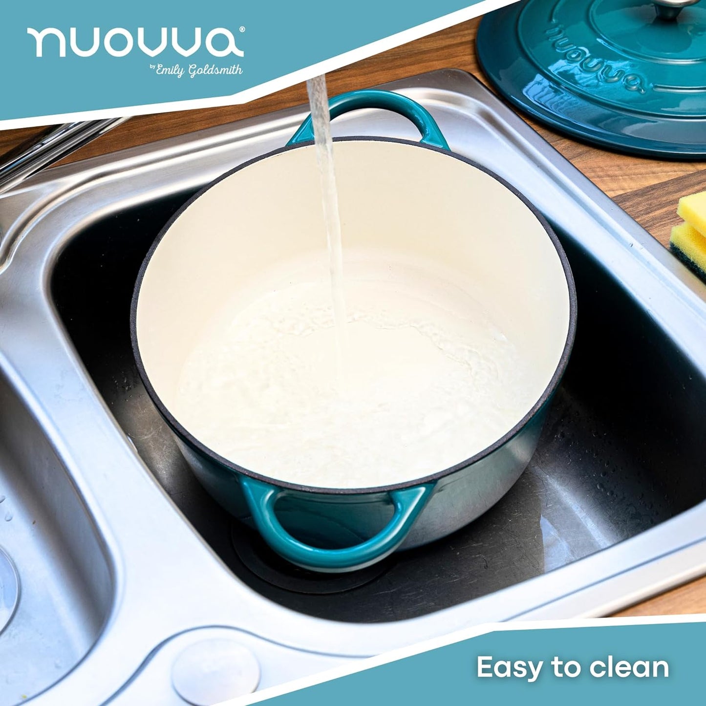 Enamelled Cast Iron Dutch Oven Casserole Pot, Nuovva