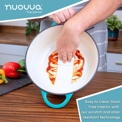 Enamelled Cast Iron Dutch Oven Casserole Pot, Nuovva
