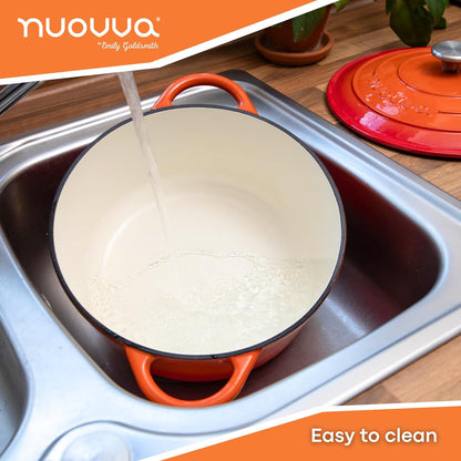 Enamelled Cast Iron Dutch Oven Casserole Pot, Nuovva