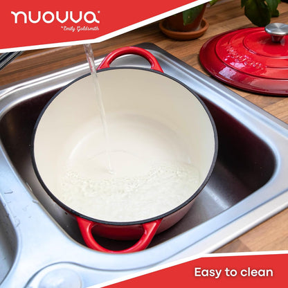 Enamelled Cast Iron Dutch Oven Casserole Pot, Nuovva